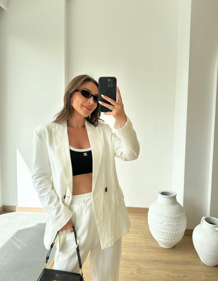 Siyah Çift Renkli Crop Top